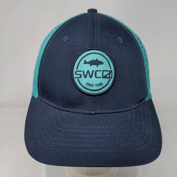 SWCO Since 2008 Snapback Trucker Hat Blue One Size Adjustable Mesh Back 6 Panel - Picture 2 of 7